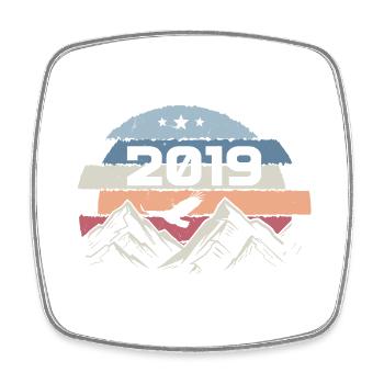 Original 2019 Vintage 2019 Birthday 2019 - Square fridge magnet - white - Front