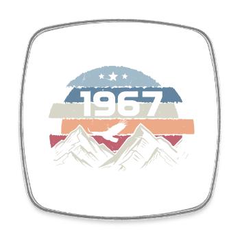 Original 1967 Jahrgang 1967 Geburtstag 1967 - Viereckiger Kühlschrankmagnet - Weiß - Vorne