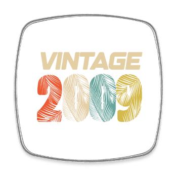Jahrgang 2009 Retro - Bestseller - Viereckiger Kühlschrankmagnet - Weiß - Vorne