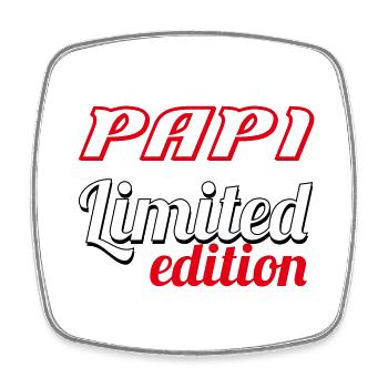 PAPI LIMITED EDITION - Magnet carré - blanc - Devant