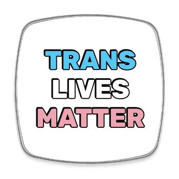 Trans-Leben zählen - Transgender Pride - Viereckiger Kühlschrankmagnet - Weiß - Vorne