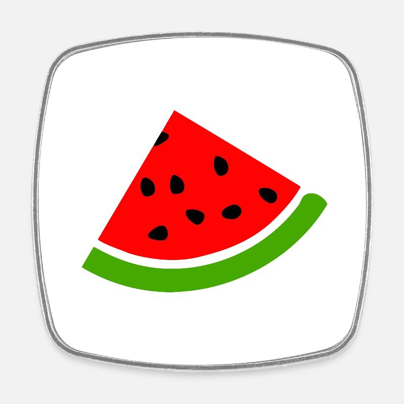 Watermelon Melon - Square fridge magnet - white
