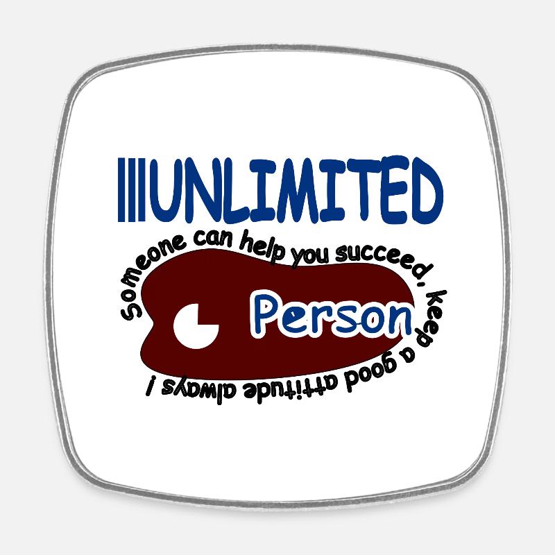 Someone can help you keep a good attitude always - Viereckiger Kühlschrankmagnet - Weiß