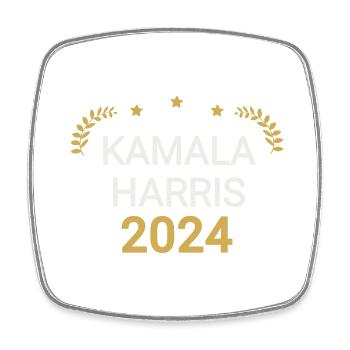 Kamala Harris for President 2024 - Square fridge magnet - white - Front