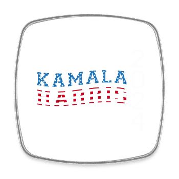 USA Flagge Farben nach Kamala Harris 2024 für - Viereckiger Kühlschrankmagnet - Weiß - Vorne