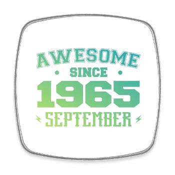 Septembre 1965 Cadeau Anniversaire Septembre 1965 - Magnet carré - blanc - Devant