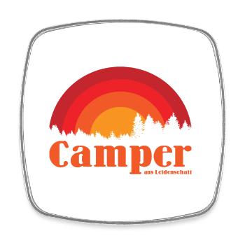 Camper aus Leidenschaft - Viereckiger Kühlschrankmagnet - Weiß - Vorne