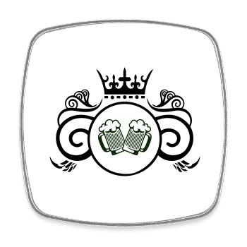 wappen bier - Viereckiger Kühlschrankmagnet - Weiß - Vorne