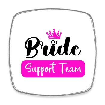 bride support team - Viereckiger Kühlschrankmagnet - Weiß - Vorne