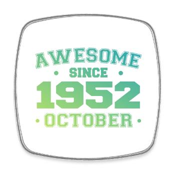 Octobre 1952 - Cadeau Anniversaire Octobre 1952 - Magnet carré - blanc - Devant