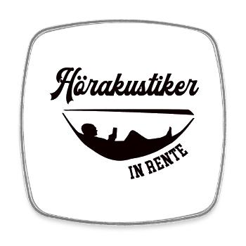 Hörakustiker in Rente Rentenbeginn Hörakustik Chef - Viereckiger Kühlschrankmagnet - Weiß - Vorne