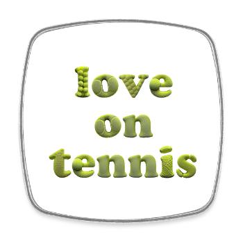 L’amour du tennis - Magnet carré - blanc - Devant