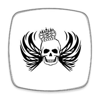 skull king - Viereckiger Kühlschrankmagnet - Weiß - Vorne