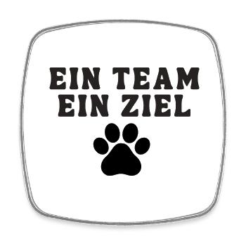 Une équipe, un objectif, Sports canins, Amoureux des chiens, Chien - Magnet carré - blanc - Devant