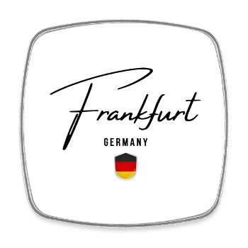 Ich liebe Frankfurt, deutscher Stolz - Viereckiger Kühlschrankmagnet - Weiß - Vorne