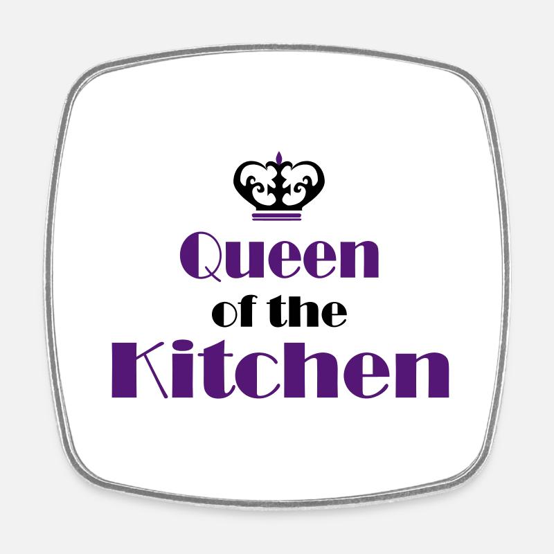 Women's Cooking Apron - Square fridge magnet - white