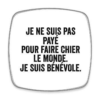 cadeau citation humoristique original drole phrase - Magnet carré - blanc - Devant