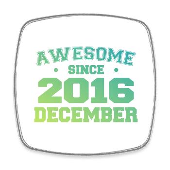 Birthday December 2016 - Gift December 2016 - Square fridge magnet - white - Front