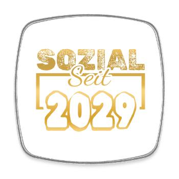seit 2029 - Viereckiger Kühlschrankmagnet - Weiß - Vorne