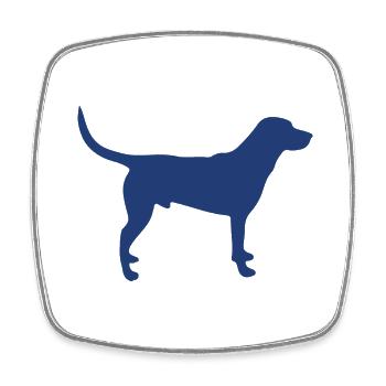 Labrador Hund – deep blue – sua - Viereckiger Kühlschrankmagnet - Weiß - Vorne