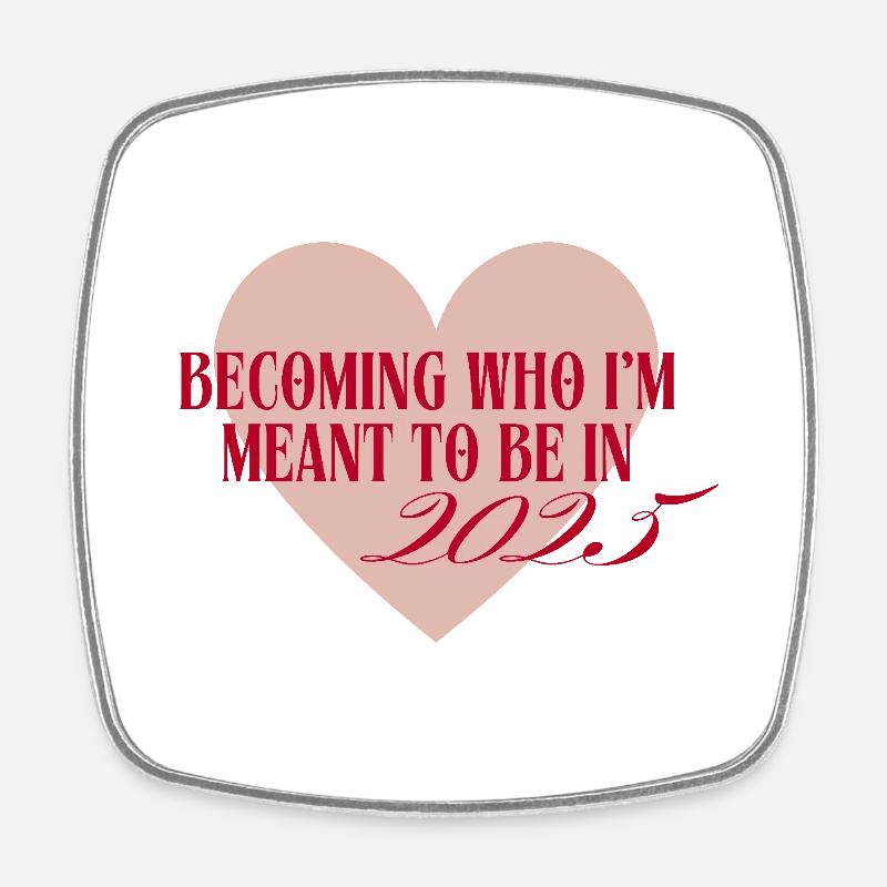 Manifestation 2025 - Square fridge magnet - white