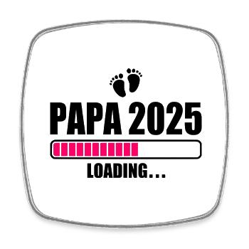 Papa 2025 - Magnet carré - blanc - Devant