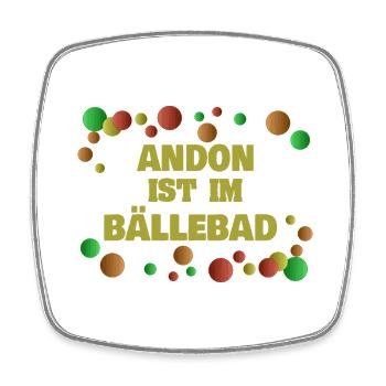 Balls Andon - Square fridge magnet - white - Front