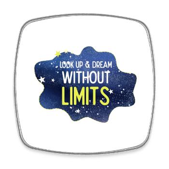 Look up and dream without limits - Square fridge magnet - white - Front