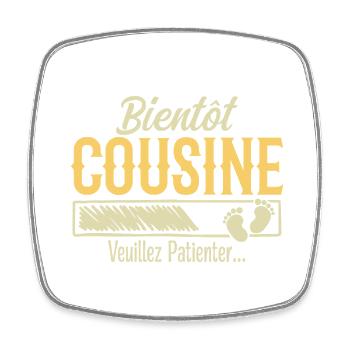 Zukünftiger Cousin - Viereckiger Kühlschrankmagnet - Weiß - Vorne