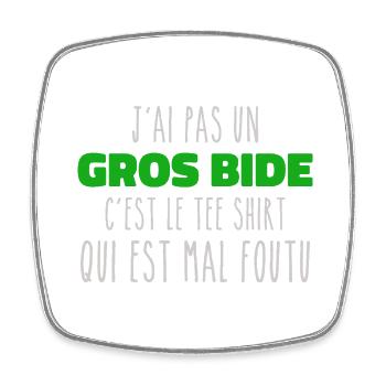 Ich habe keinen dicken Bauch, es ist das Geschenk-T-Shirt - Viereckiger Kühlschrankmagnet - Weiß - Vorne
