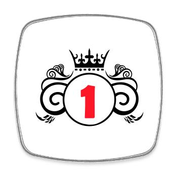 Coat of arms 1 - Square fridge magnet - white - Front