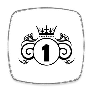 Coat of arms 1 - Square fridge magnet - white - Front
