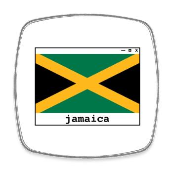 Visitez la Jamaïque - Magnet carré - blanc - Devant