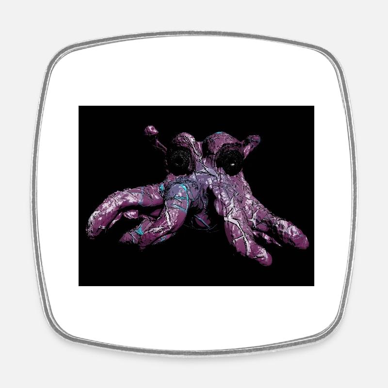 Octopus octopus - Square fridge magnet - white