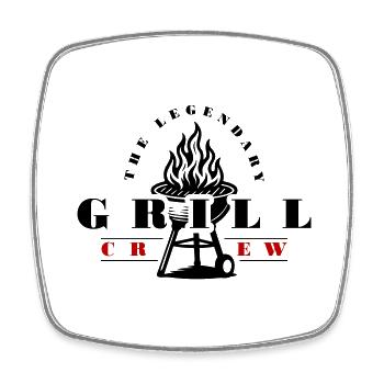 Grill crew - Square fridge magnet - white - Front