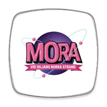 Mora - Magnet carré - blanc - Devant