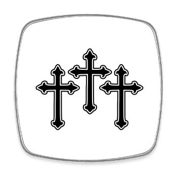Cross Symbol Christianity - Square fridge magnet - white - Front