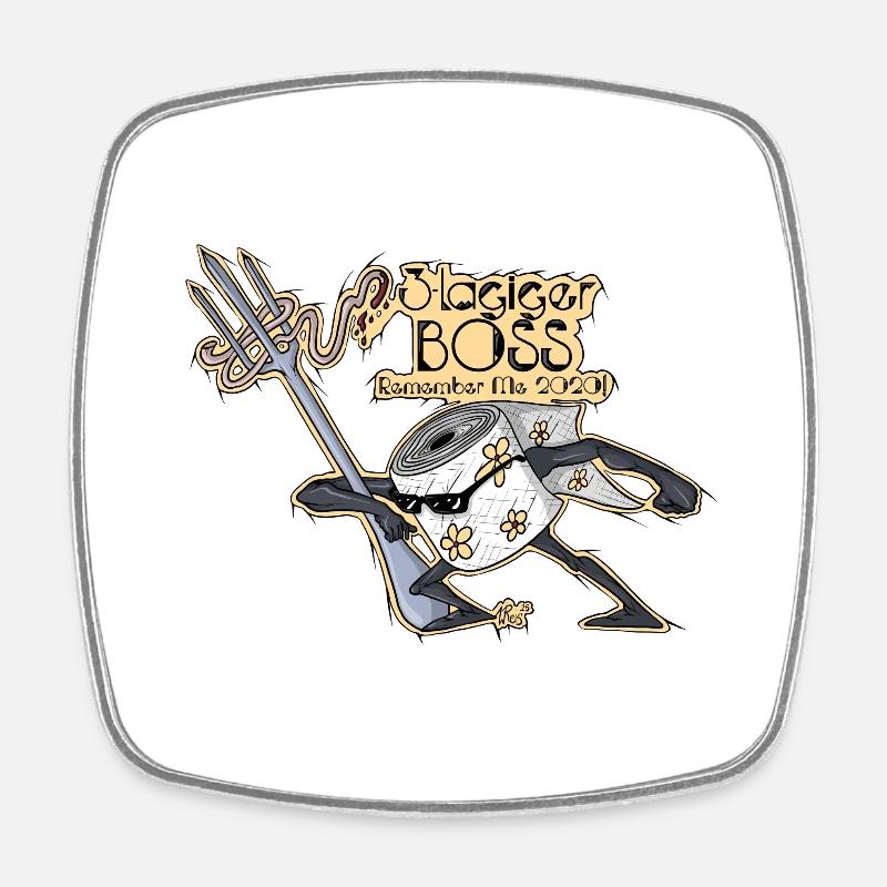 3 plis - Magnet carré - blanc