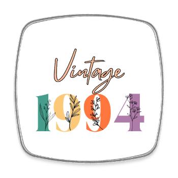 Vintage 1994 Floral - Square fridge magnet - white - Front