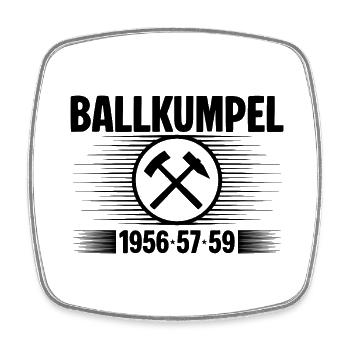 Erzgebirge Ballkumpel - Viereckiger Kühlschrankmagnet - Weiß - Vorne