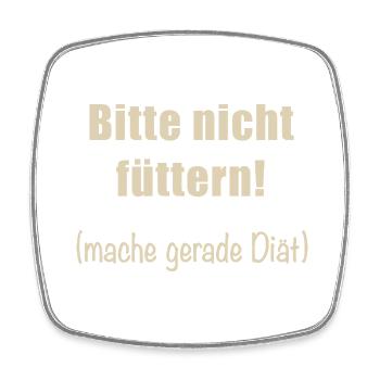 Please do not feed them! - Square fridge magnet - white - Front