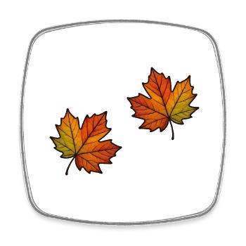 Leaf Autumn Maple Leaf 2 - Square fridge magnet - white - Front