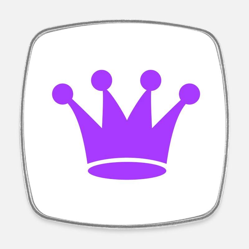 crown - Square fridge magnet - white