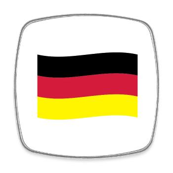 Deutschland Fahne Deutschlandfahne - Viereckiger Kühlschrankmagnet - Weiß - Vorne