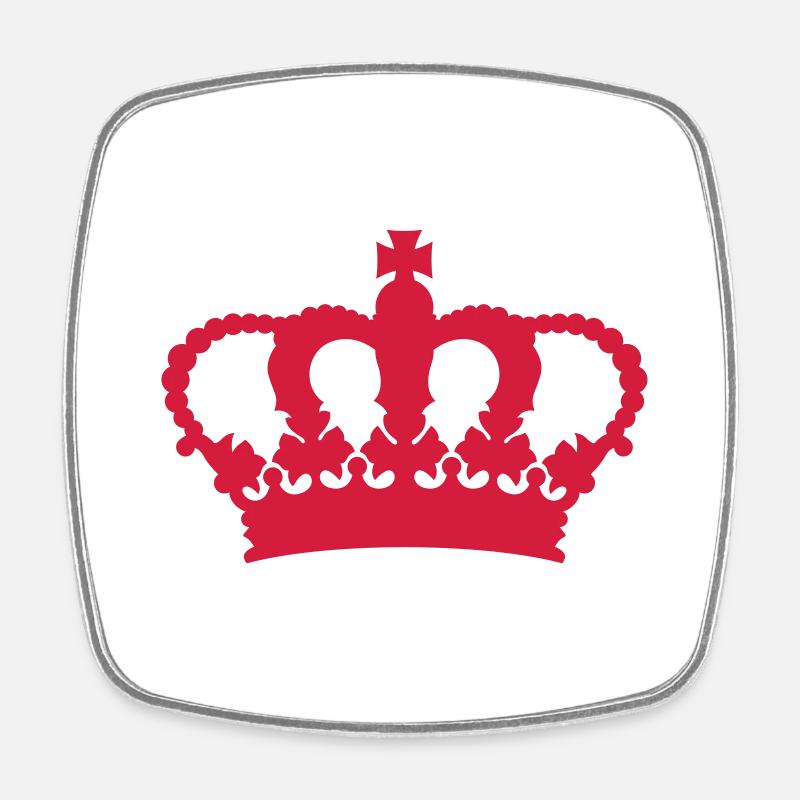 Couronne anglaise - Magnet carré - blanc