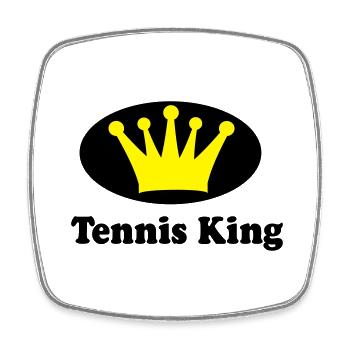 Tennis - Viereckiger Kühlschrankmagnet - Weiß - Vorne