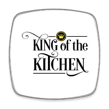 2541614 15884658 Koch - Square fridge magnet - white - Front
