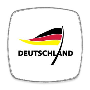 Deutschland - Viereckiger Kühlschrankmagnet - Weiß - Vorne