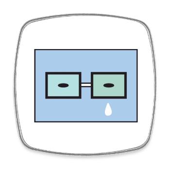 tear - Square fridge magnet - white - Front