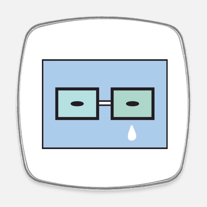 tear - Square fridge magnet - white